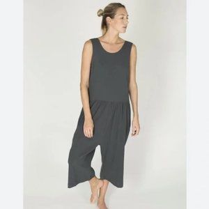 ILANA KOHN Samet Dark Gray Cotton Crepe Jumpsuit sz. M